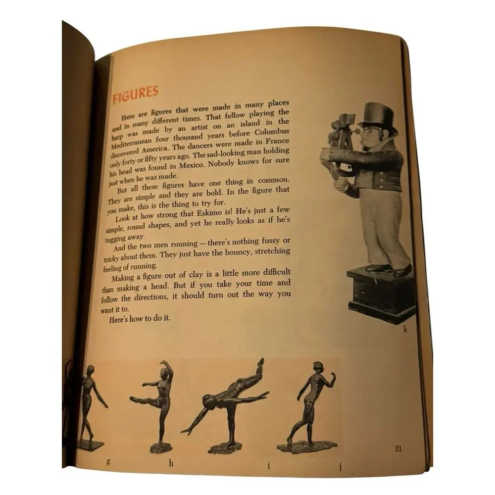 Vintage 1968 Scholastic Book Clay Wood‎ & Wire Sculpture How To Art Harvey Weiss